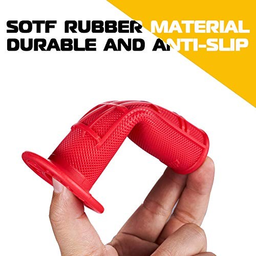 7/8» ATV Grips Universal Handlebar Grips Soft Rubber Motorcycle Grip for Red