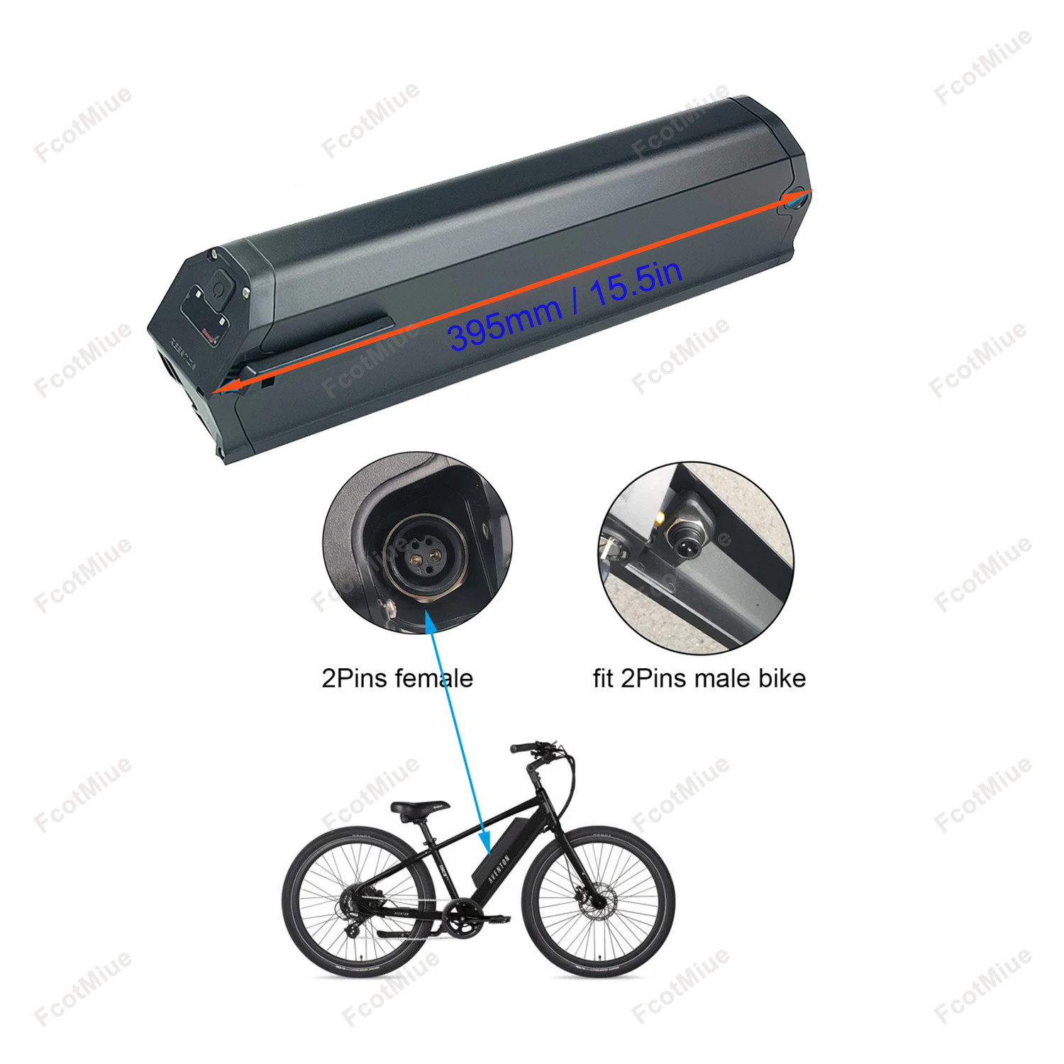 Reention Dorado Ebike Battery 48V 10.4Ah 14Ah for Aventon Pace 500,GIO PEAK