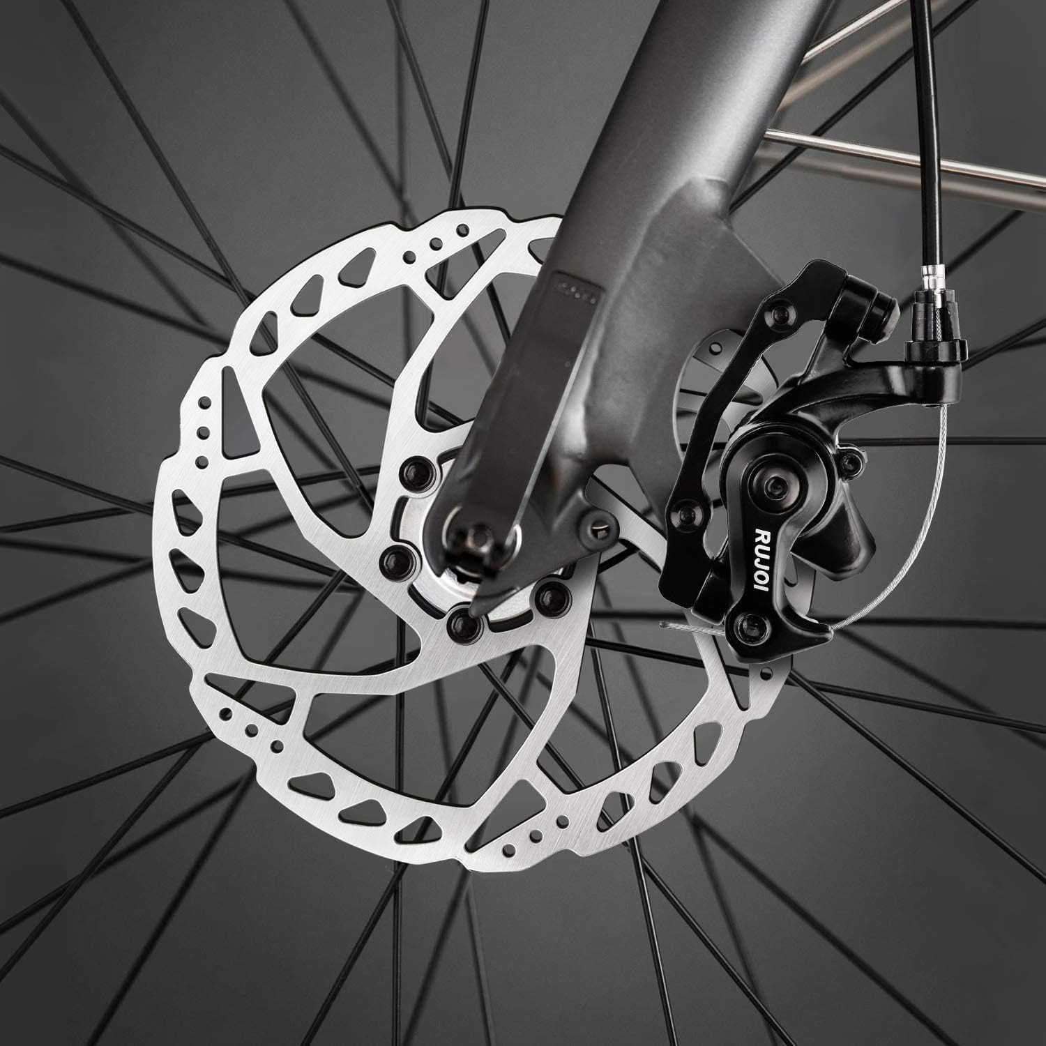 Bike Disc Brake Kit, Aluminum Front and Rear Caliper, 160Mm Rotor, Mechanic
