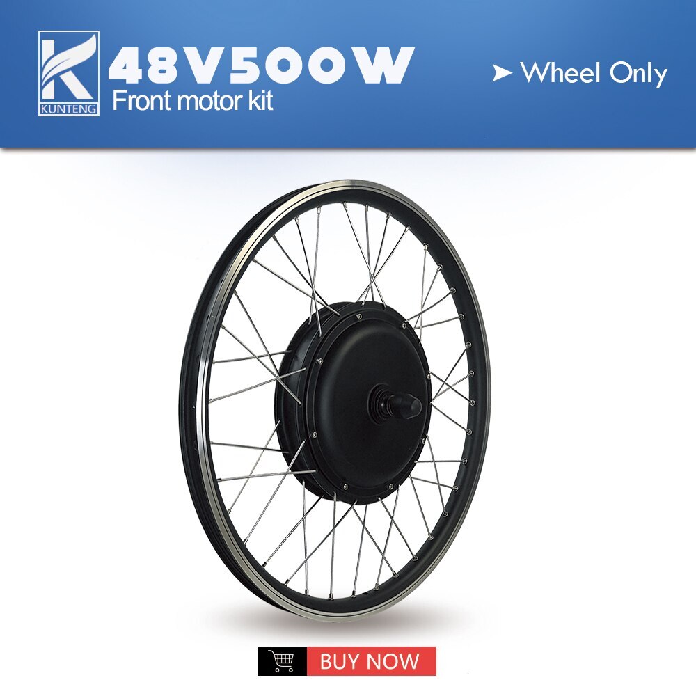 E-bike Conversion Kit Brushless Gearless Front Wheel Motor 36V 48V 500W Display