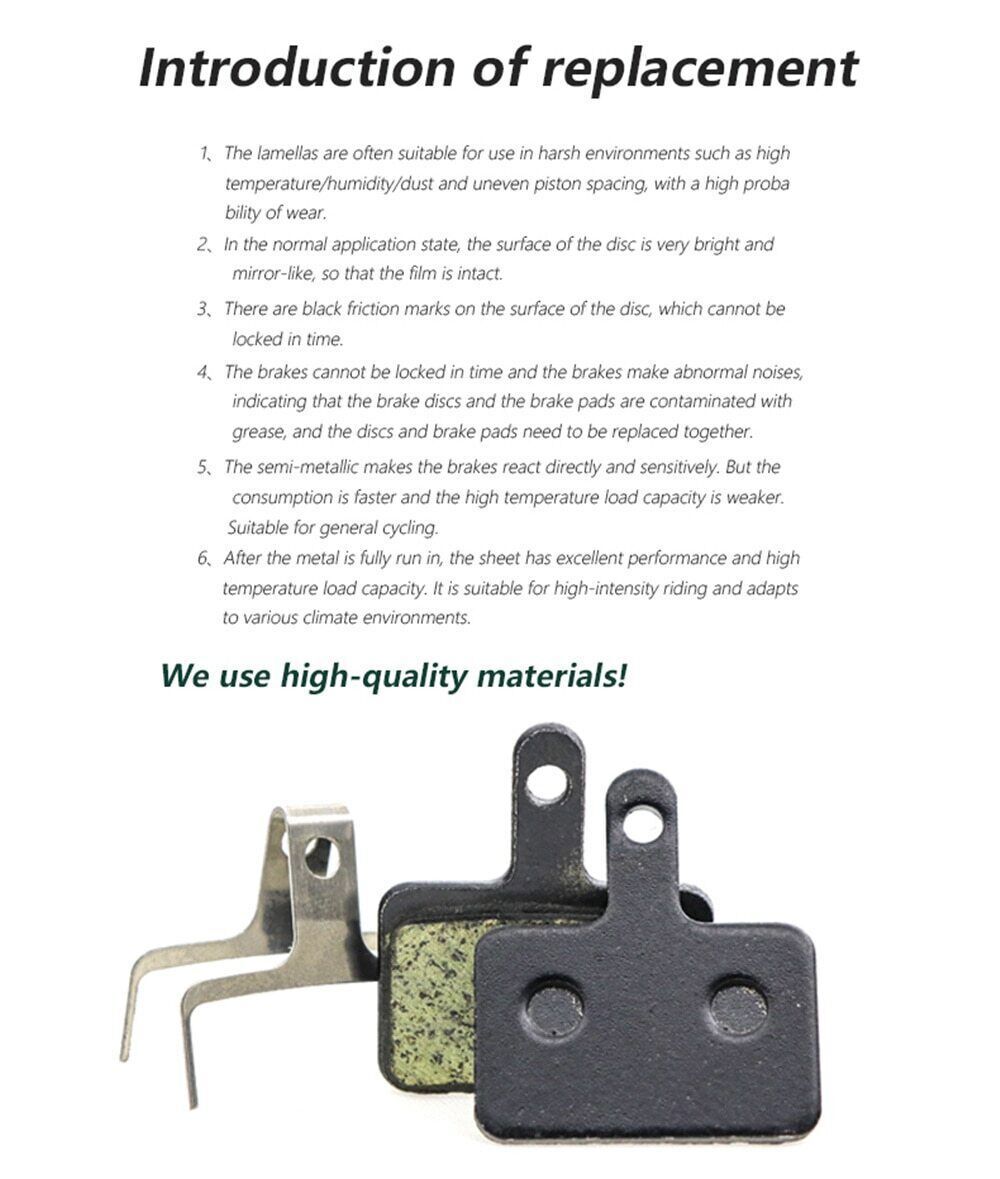 4 Pair ZOOM B01S Brake Pads Resin Disc Brake Pads for MTB