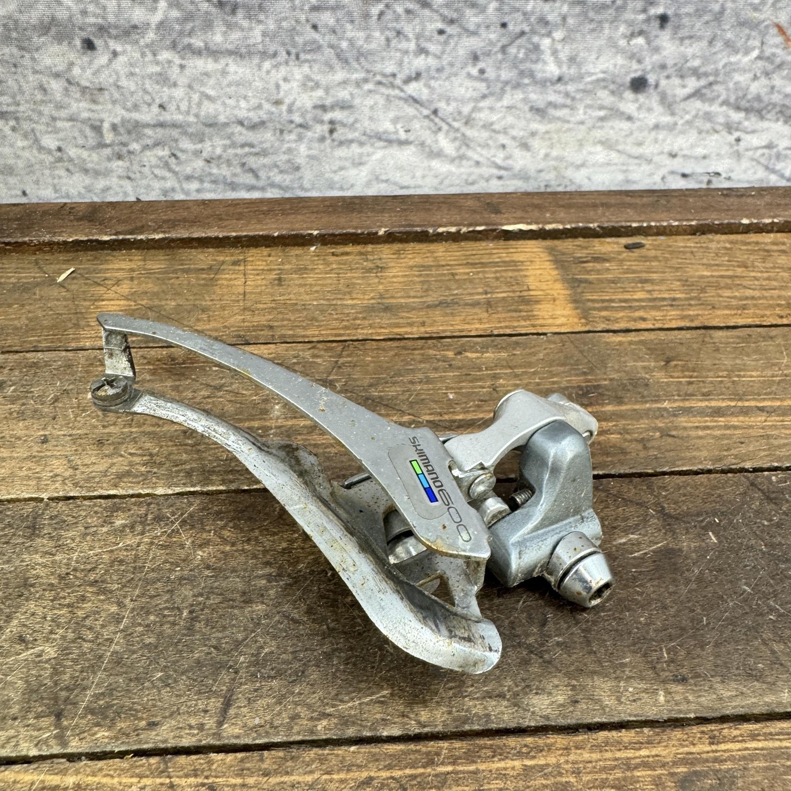 Vintage Shimano 600 FD-6401 Front Derailleur Braze-On Double 8s Bottom Pull Road
