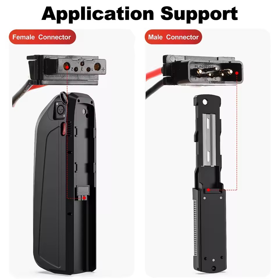 5/6Pin Male /Female Hailong Battery Discharge Connector eBike Power Battery Base