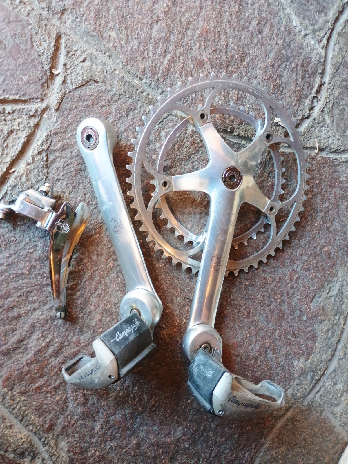 No Reserve Vintage Crankset Campagnolo C Record Crankset 172.5mm 52/39+ FD Etc