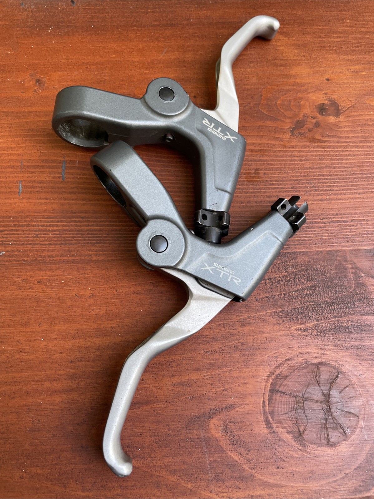 Vintage SHIMANO XTR BL-M950 MTB V-Brake Lever PAIR 22mm 2 Finger VGC Gray JAPAN!