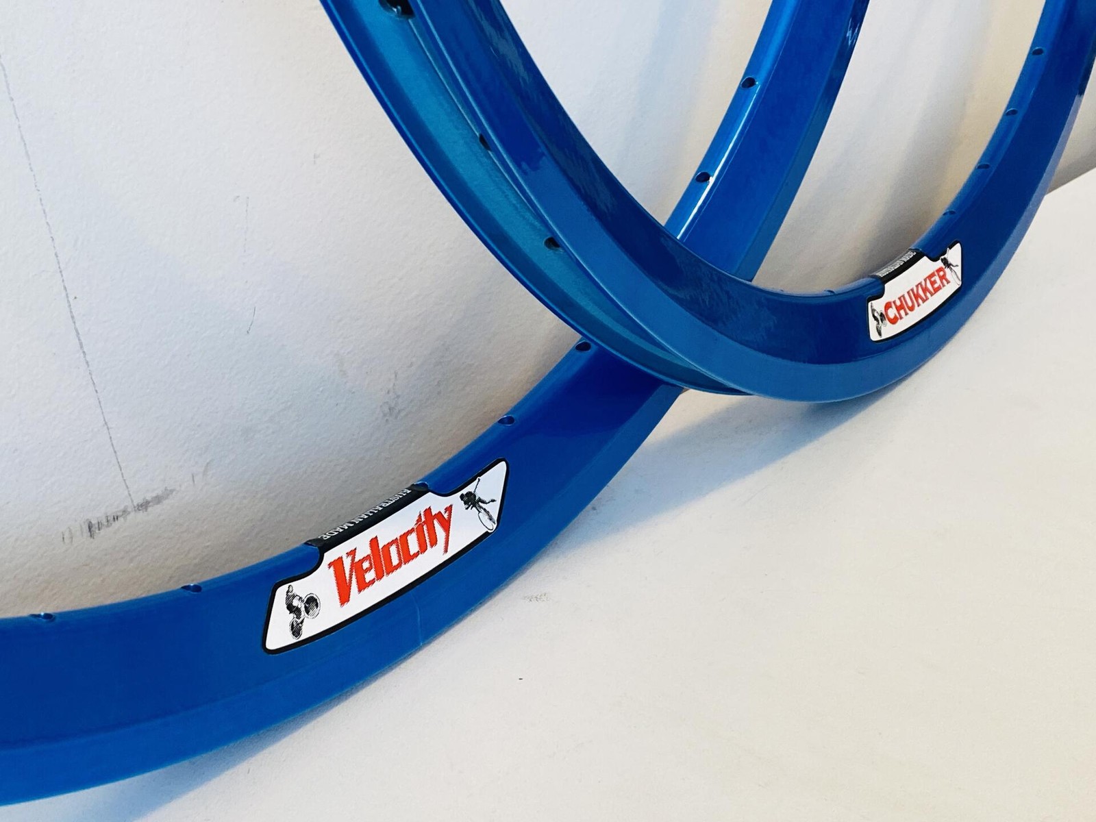 Velocity Chukker 700c Rim Set 48h Blue Anodized NMSW – Made in Australia