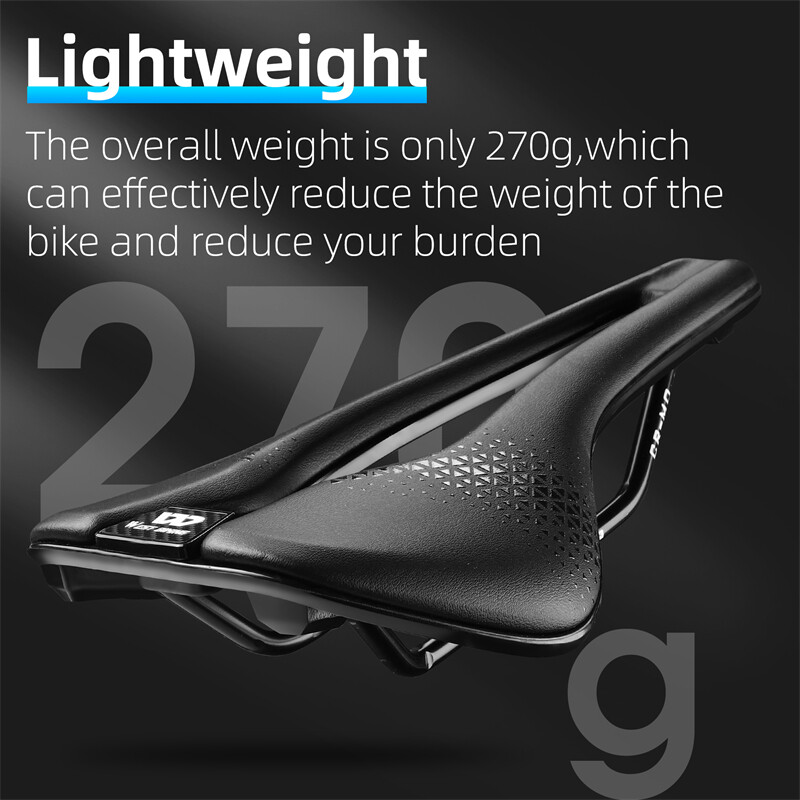 PU Leather Bike Seat Short Nose Racing Bike Saddle Hollow Bicycle Saddle Cushion