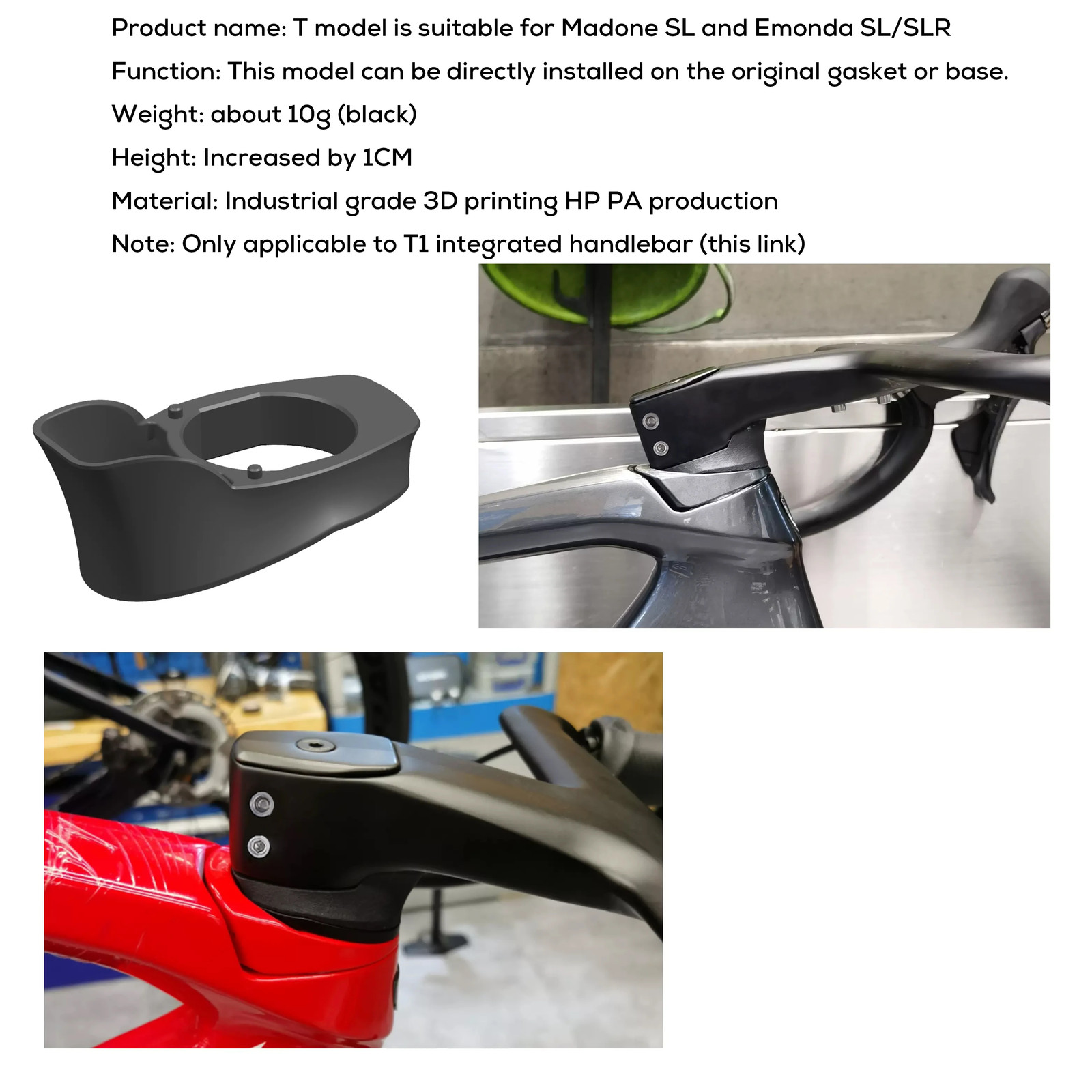 Carbon Road Bicycle Handlebar Di2 Integrated Handlebar 360mm Cockpit with Mount