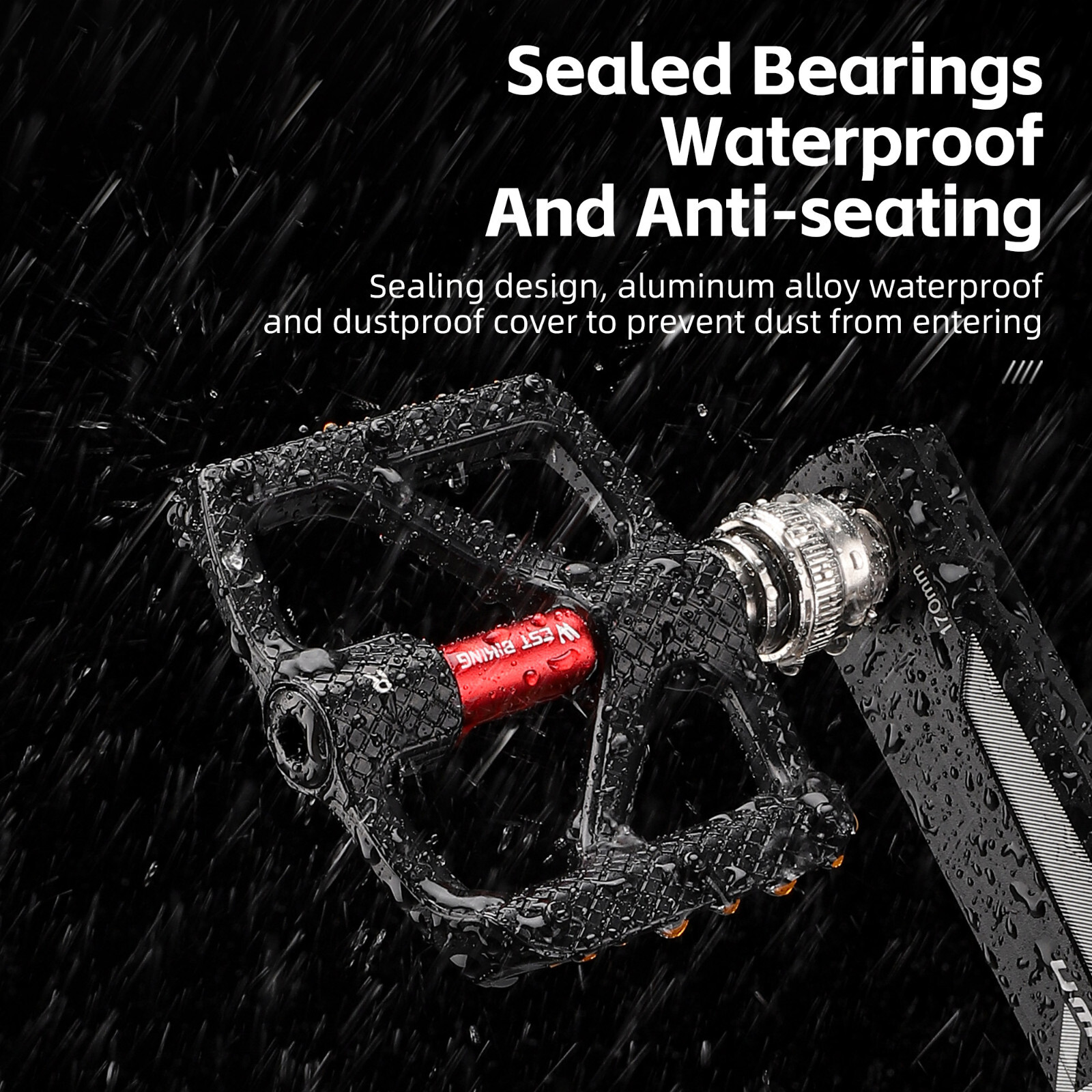 WEST BIKING Bike Pedals Quick Release CNC Seal Bearing 3 Bearings Pedals a Pair