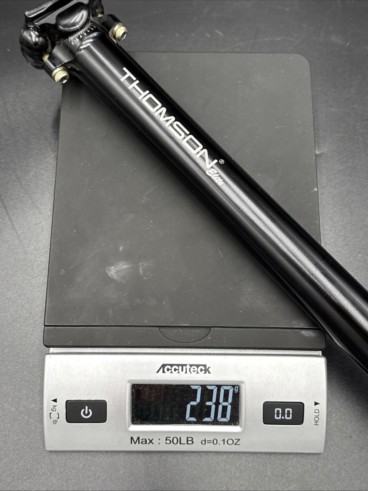 THOMSON Elite Zero Setback 30.9mm x 367mm Black Seatpost NEAR MINT USED