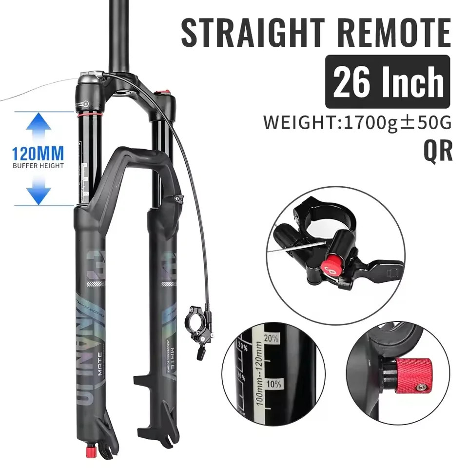 26/27.5/29er MTB BicycleRebound Adjust Lockout Boost Air Fork 120/140mm Travel