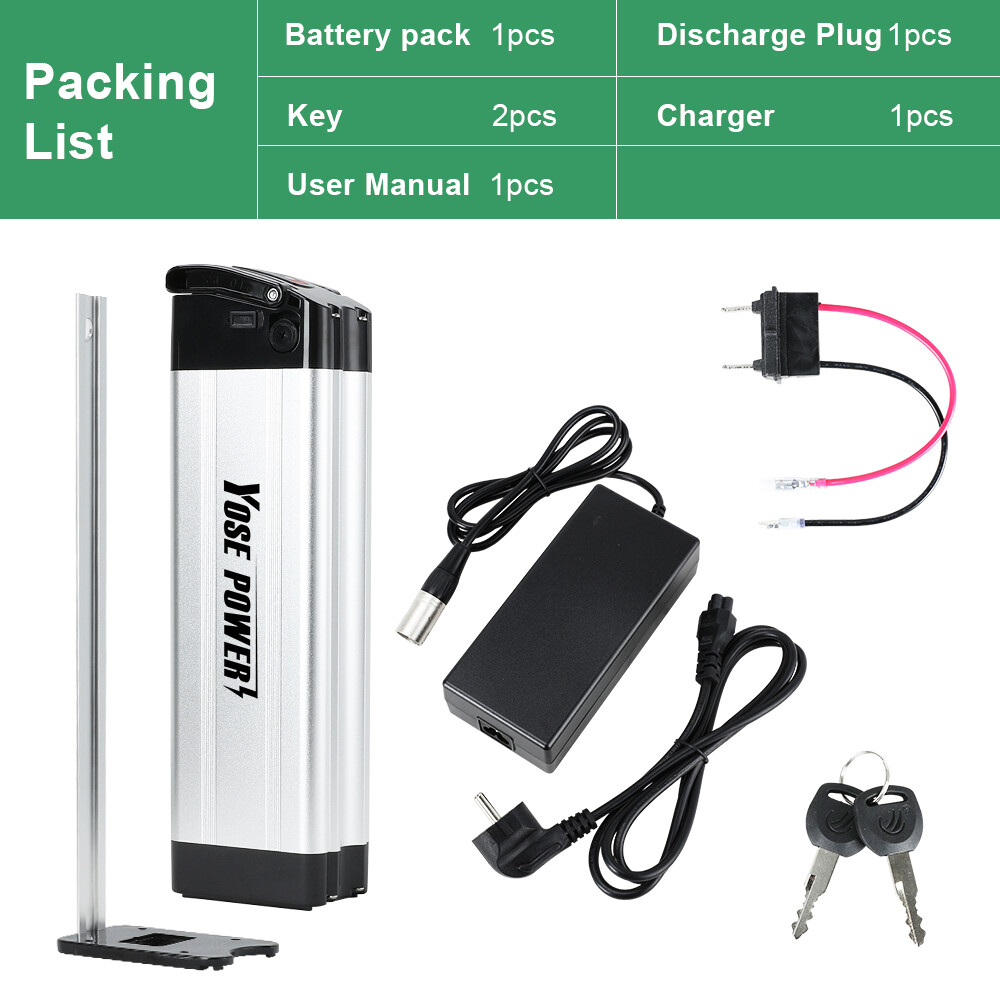 Silverfish Ebike Battery 36V 48V 13Ah 10.4Ah Seat Tube Electric Bike Battery