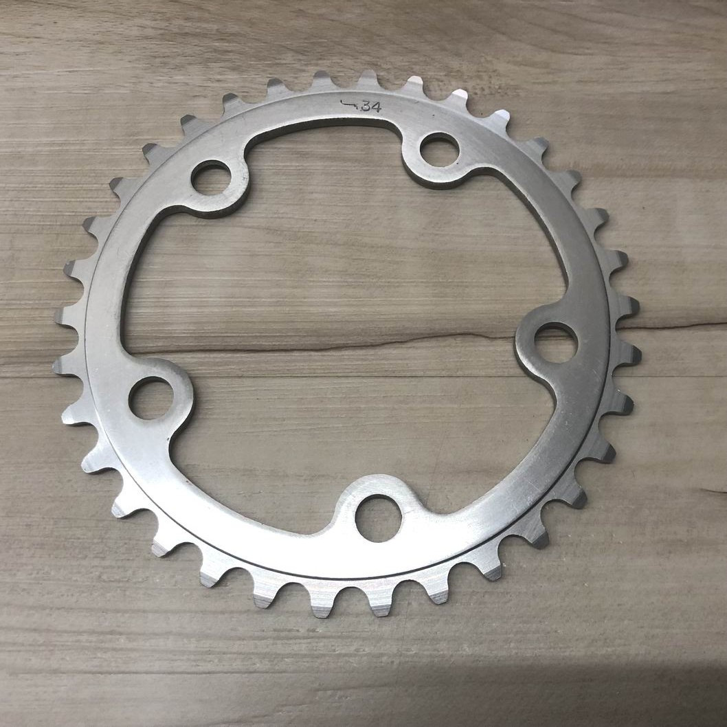 Vintage 34 Tooth Aluminum Chainring 92mm BCD / New Old Stock Chainring 34T/92BCD