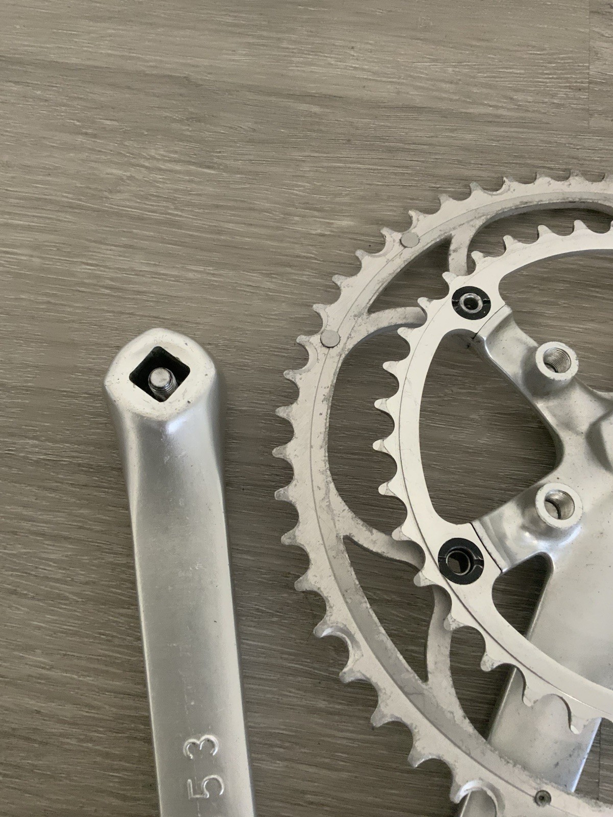 CAMPAGNOLO VELOCE CRANKSET DOUBLE 53-39TOOTH 175 MM ARM LENGTH ROOM FOR 3 RINGS