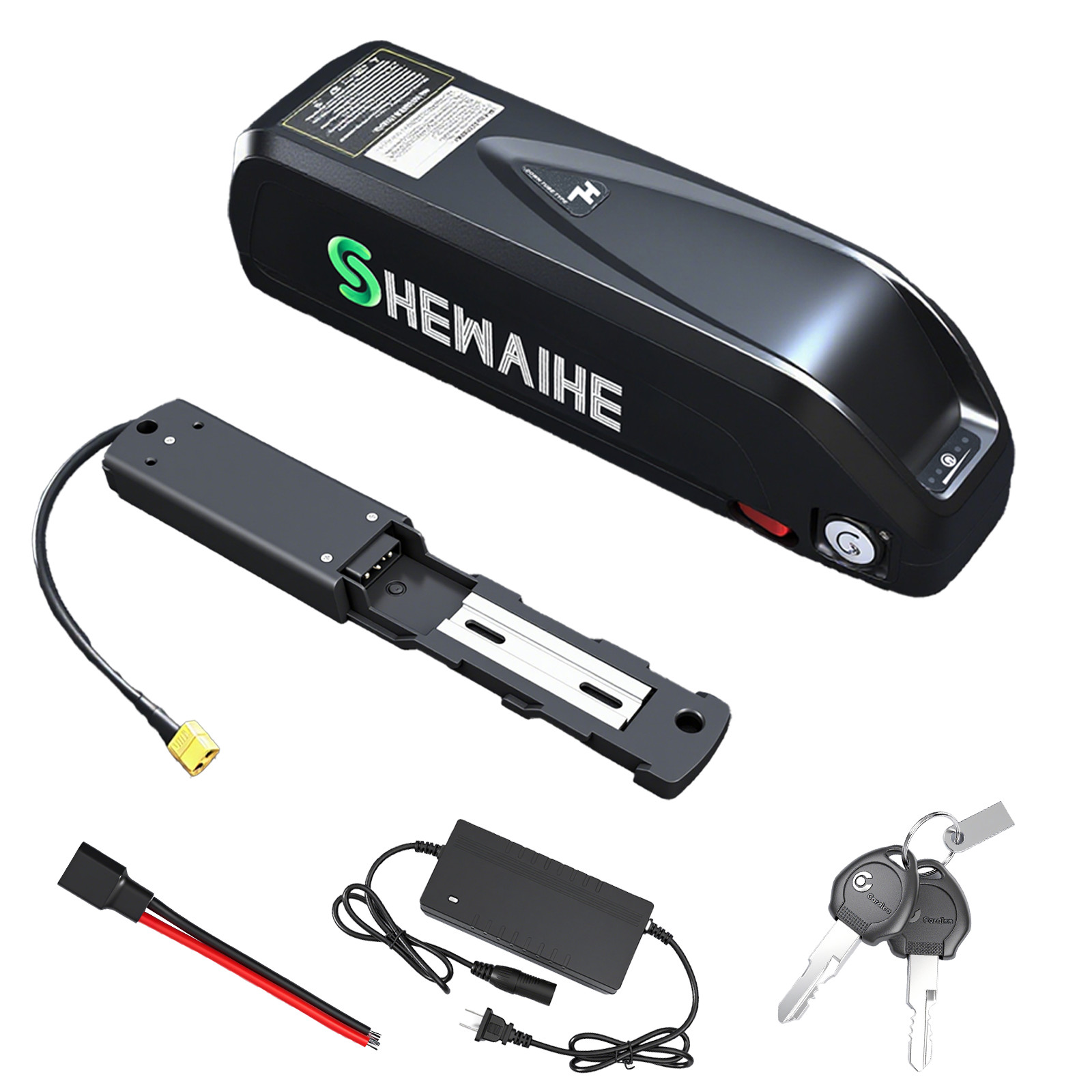 48V 20Ah/25Ah Lithium Battery with 30A BMS, 5-Pin Base Connector, 2A Charger