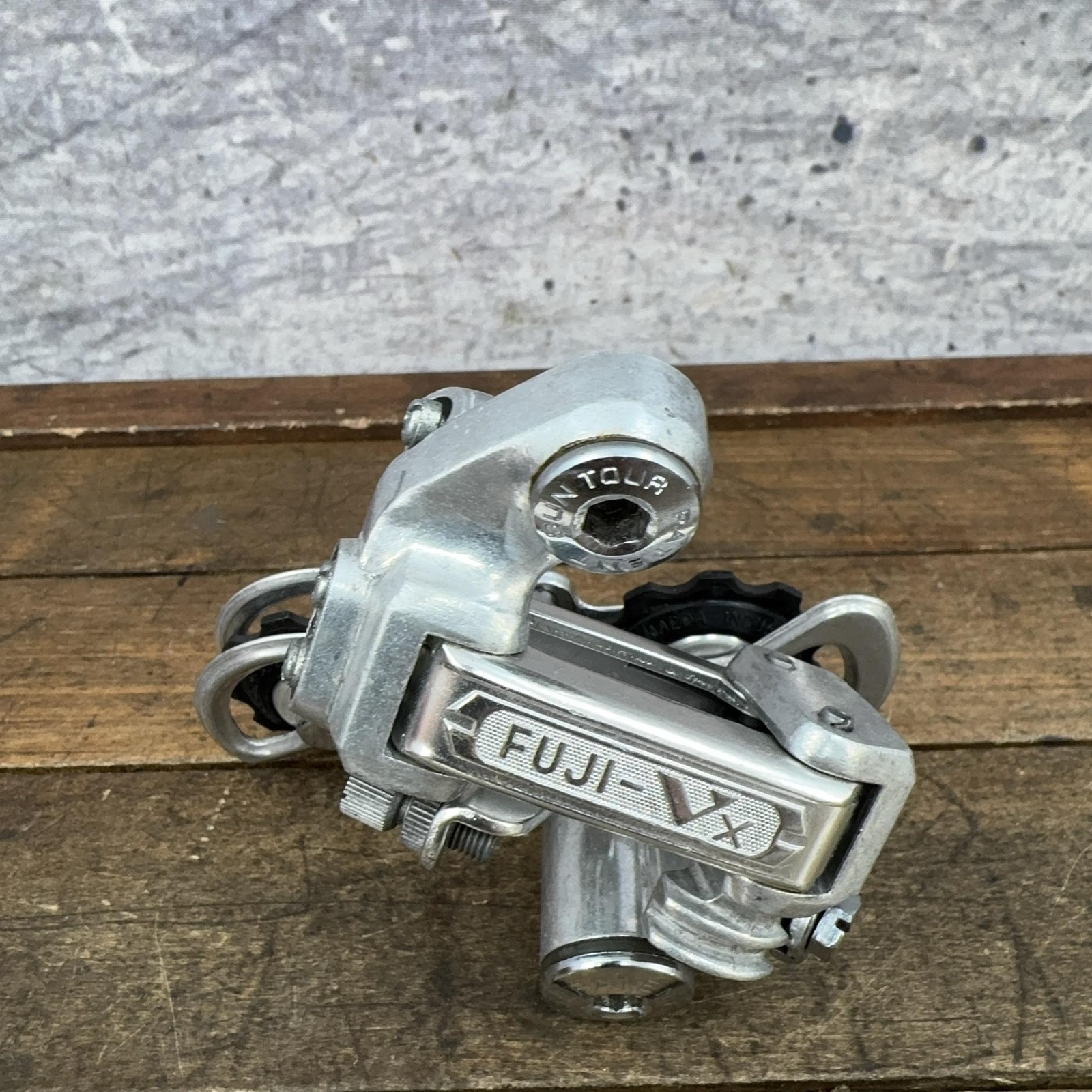 Vintage SunTour Fuji VX Rear Derailleur Long Cage Hanger Silver Japan Road Bike