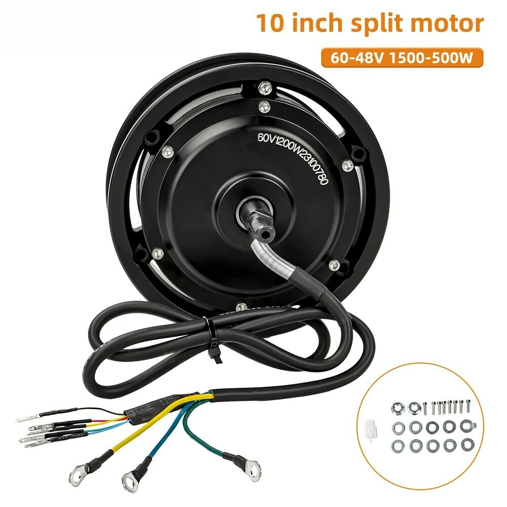 10 inch Scooter Brushless Spilt Hub Motor 48V60V 500-1500W Replace Wheel Motor