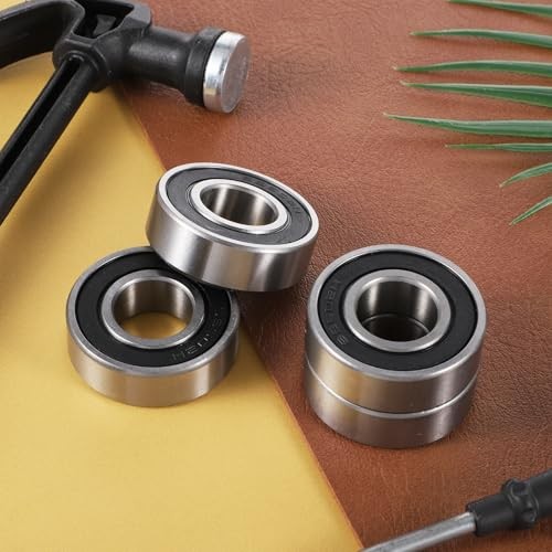 4 PCS Bearings 5/8″ ID x 1-3/8″ OD x 0.433″ Thick Double Rubber Seals and Pre