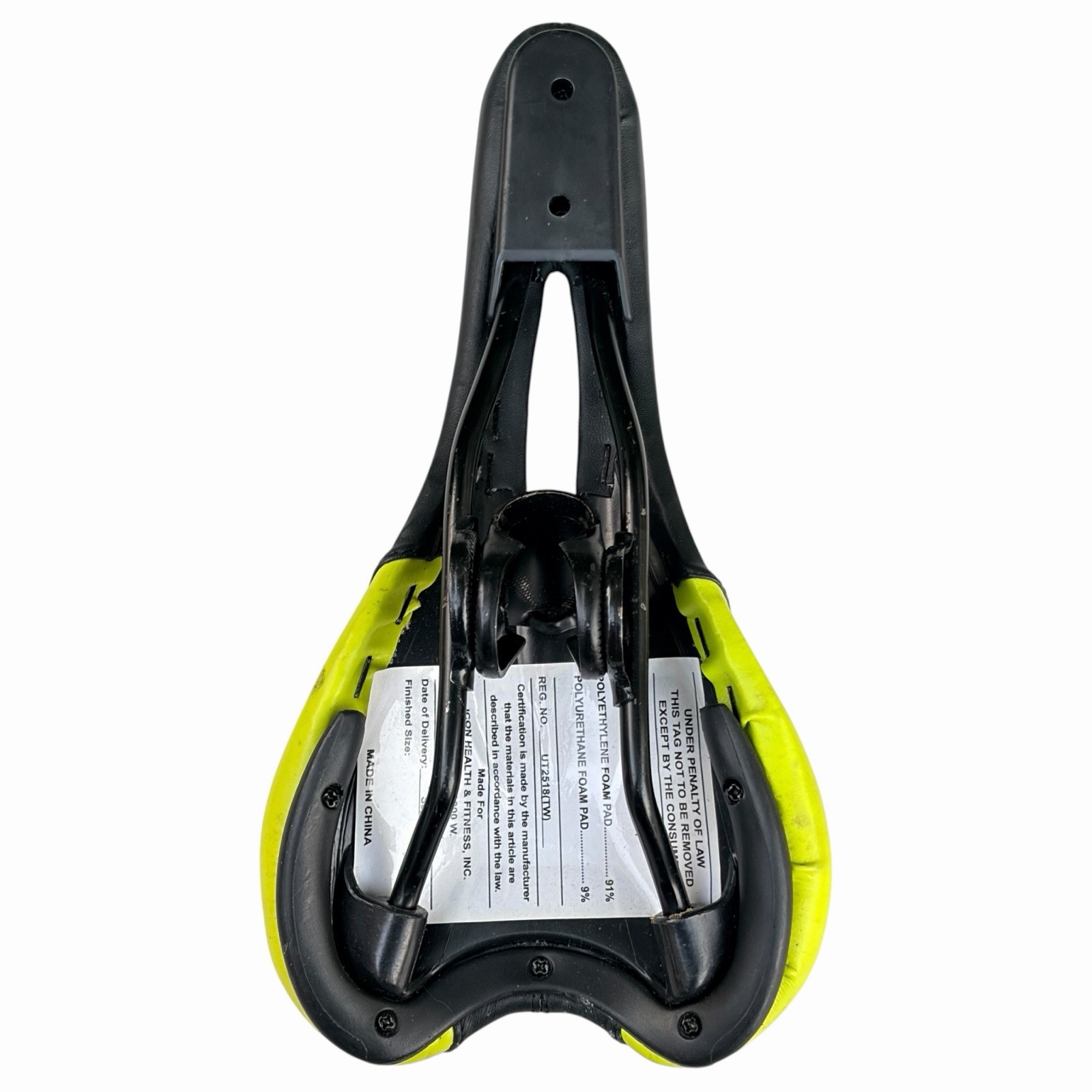 Bicycle Comfort Saddle Seat Black and Yellow Unsure of Brand