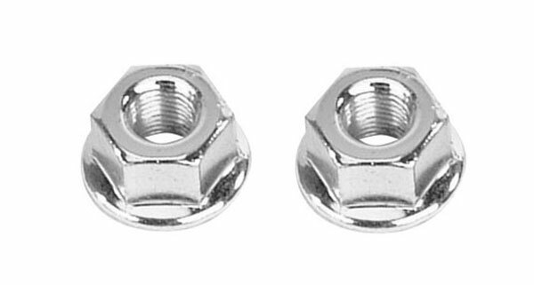 NEW! 24TEETH AXLE NUT 3/8 AXLE USED FOR COASTER WHEEL IN CHROME SOLD BY PAIR.