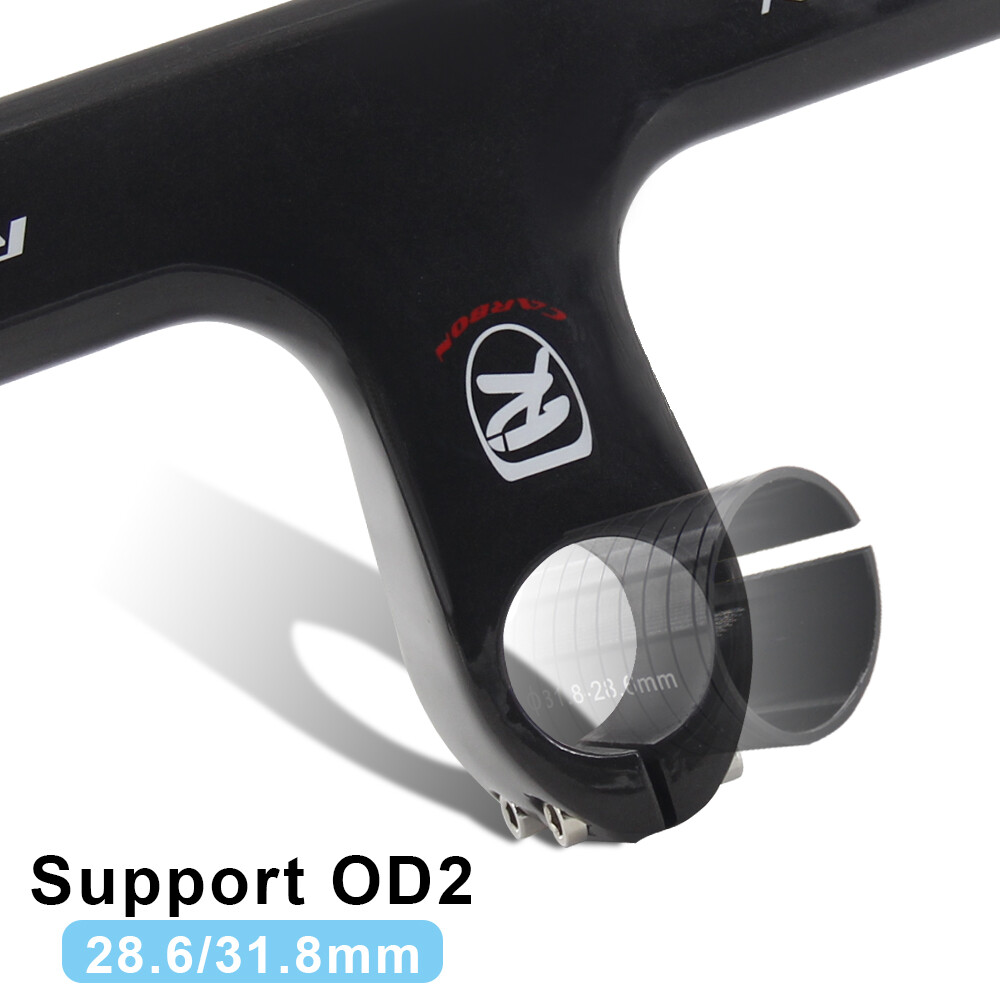 Road Bicycle Integrated Handlebar Stem OD2 31.8 28.6 Carbon Drop Handle Bar 400