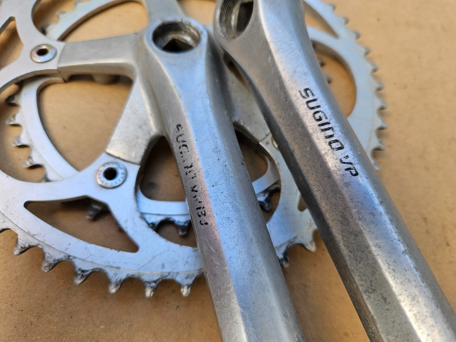 Vintage Sugino VP 130 Road Bike Touring Triple Crankset 170mm 52/40 130mm BCD