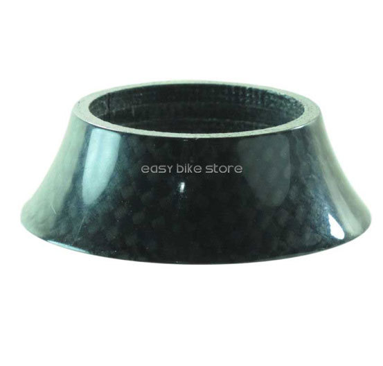 New 3k Full Carbon Glossy Conical Tapered Spacer 20mm Luster Black ROAD /USPS