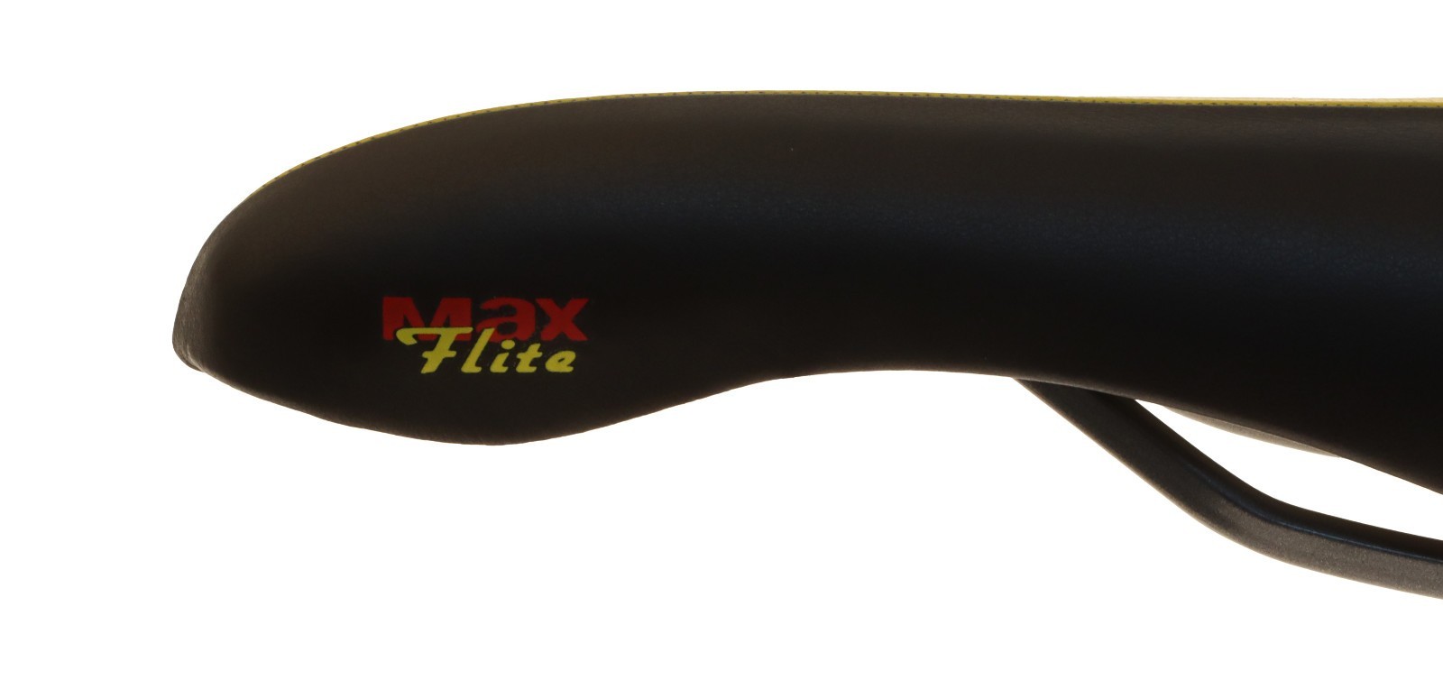 Selle Italia Max Flite Saddle Vanadium Rails Black & Yellow Leather