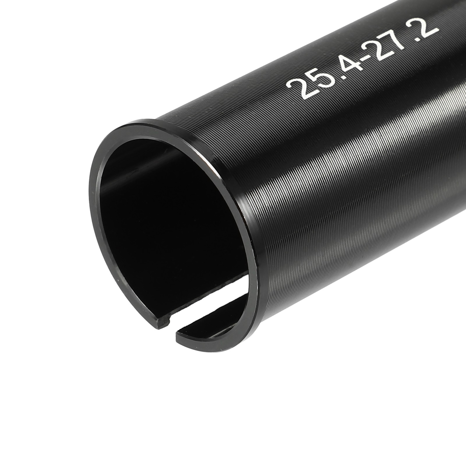2 Pcs 25.4mm to 27.2mm Bicycle Seat Post Tube Adapter Reducing Sleeve Black