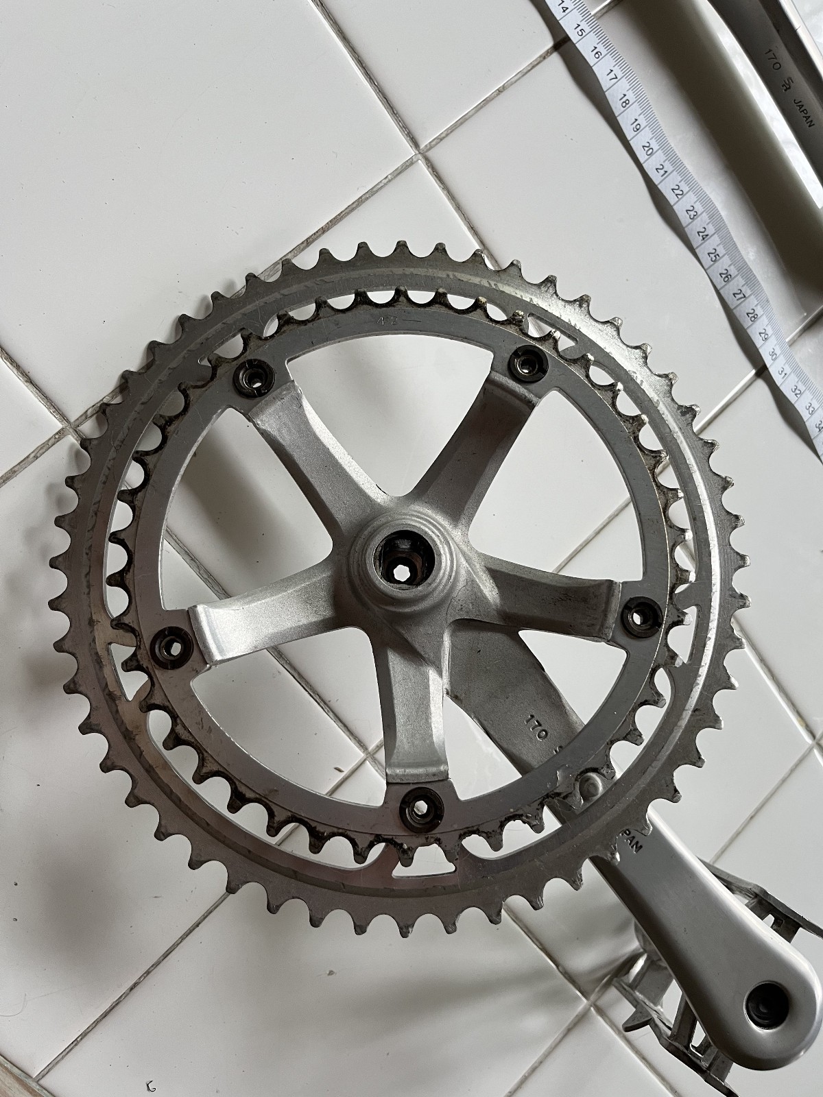 Sakae AX Crankset 170mm double 52/42 with SR pedals