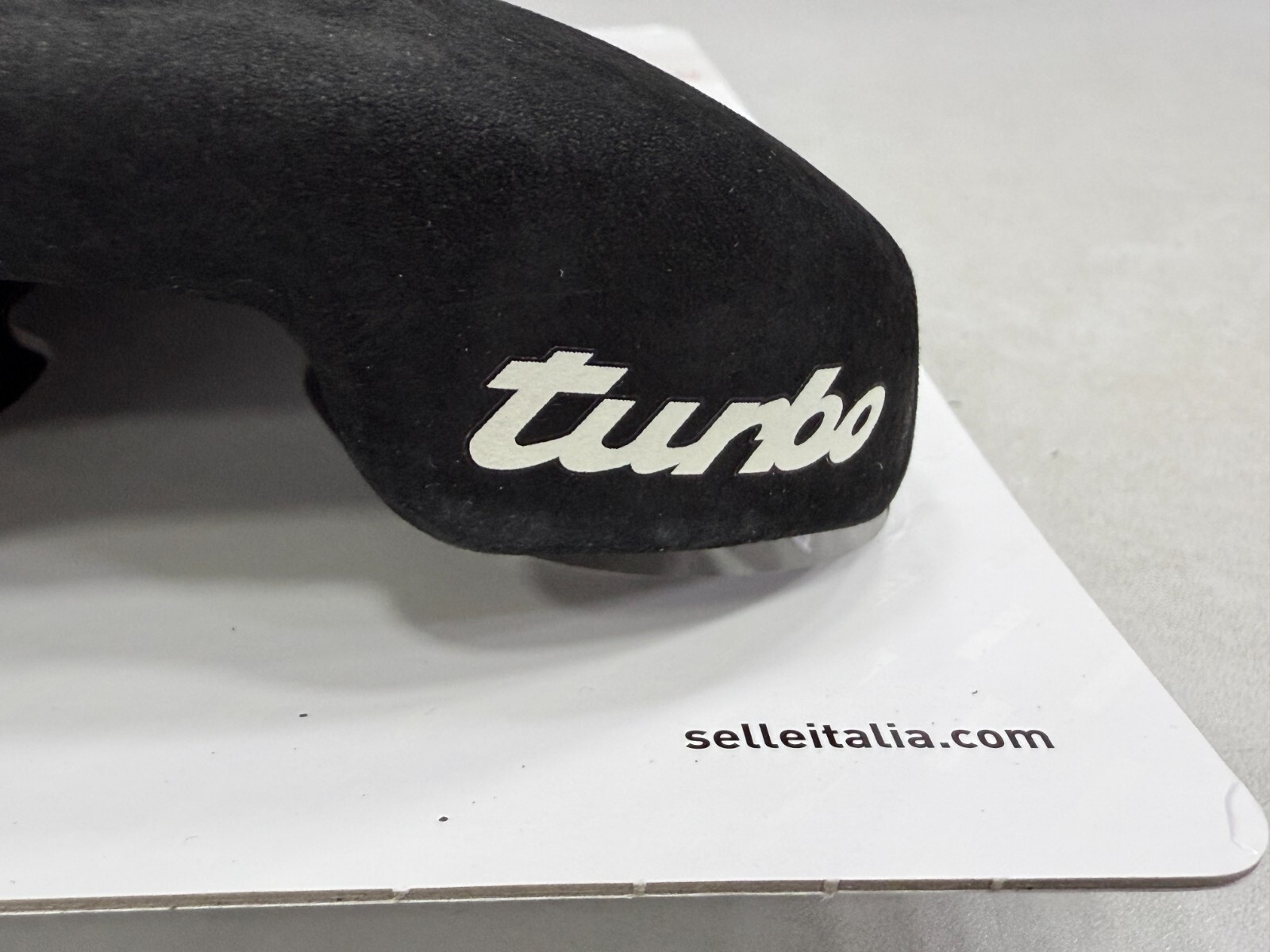 Selle Italia Turbo 1980 Nubuk Leather FeC Alloy Rail Saddle (Black) 146 x 275mm