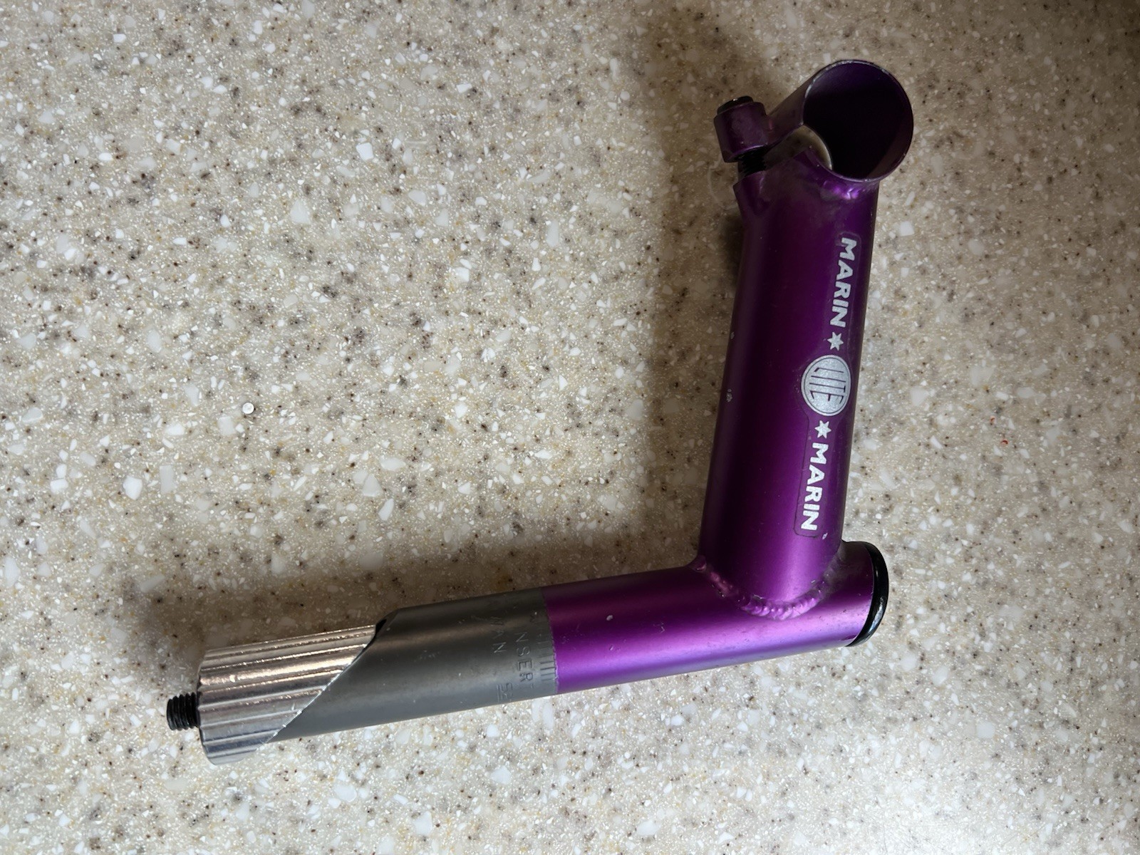 Marin Lite Stem – 25.4 clamp – 1-1/8 Quill 115mm Nos 90s Purple