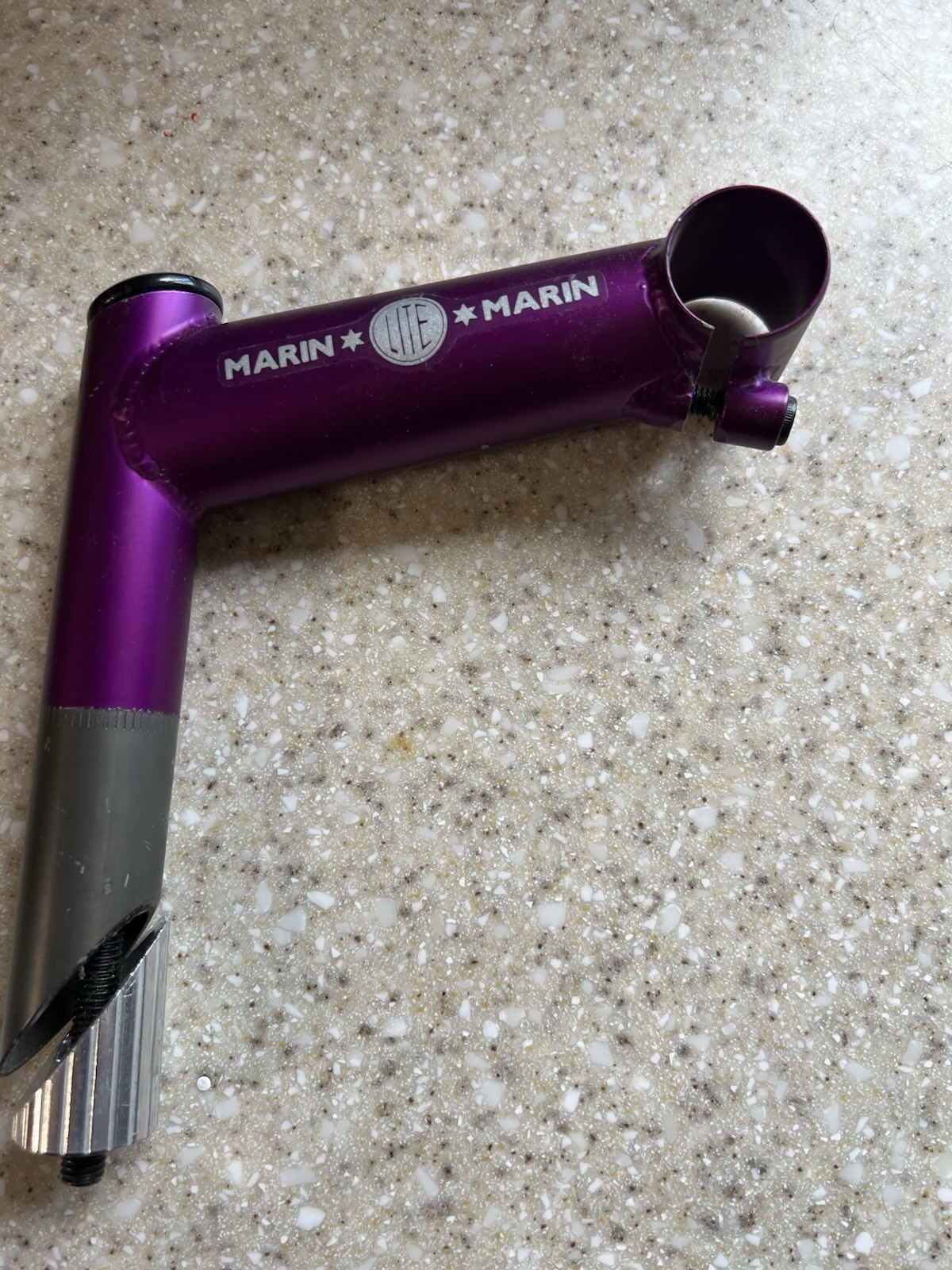 Marin Lite Stem – 25.4 clamp – 1-1/8 Quill 115mm Nos 90s Purple