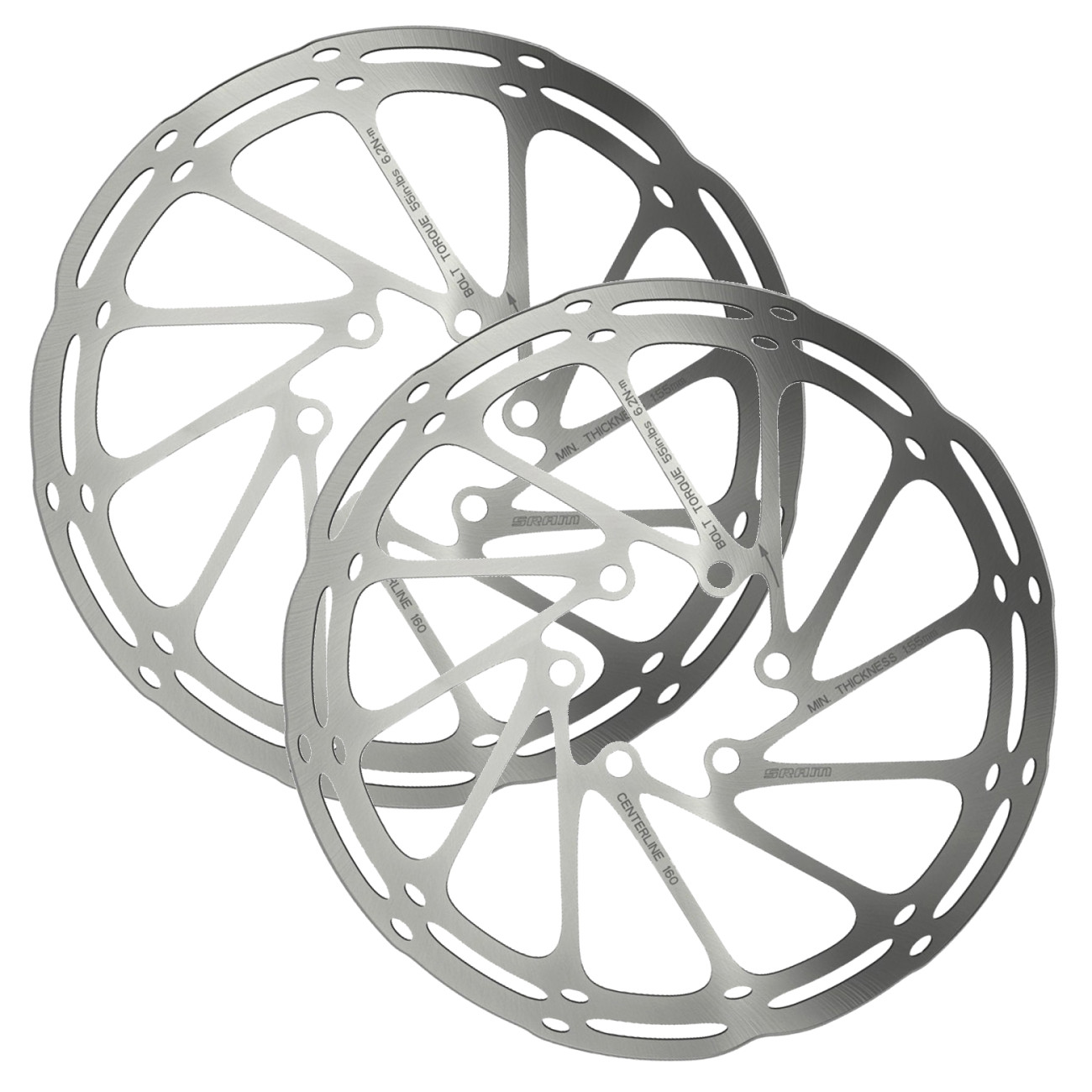 SRAM CenterLine 220mm Disc Brake Rotors Bundle UCI-Compliant, Steel, 6-Bolt,