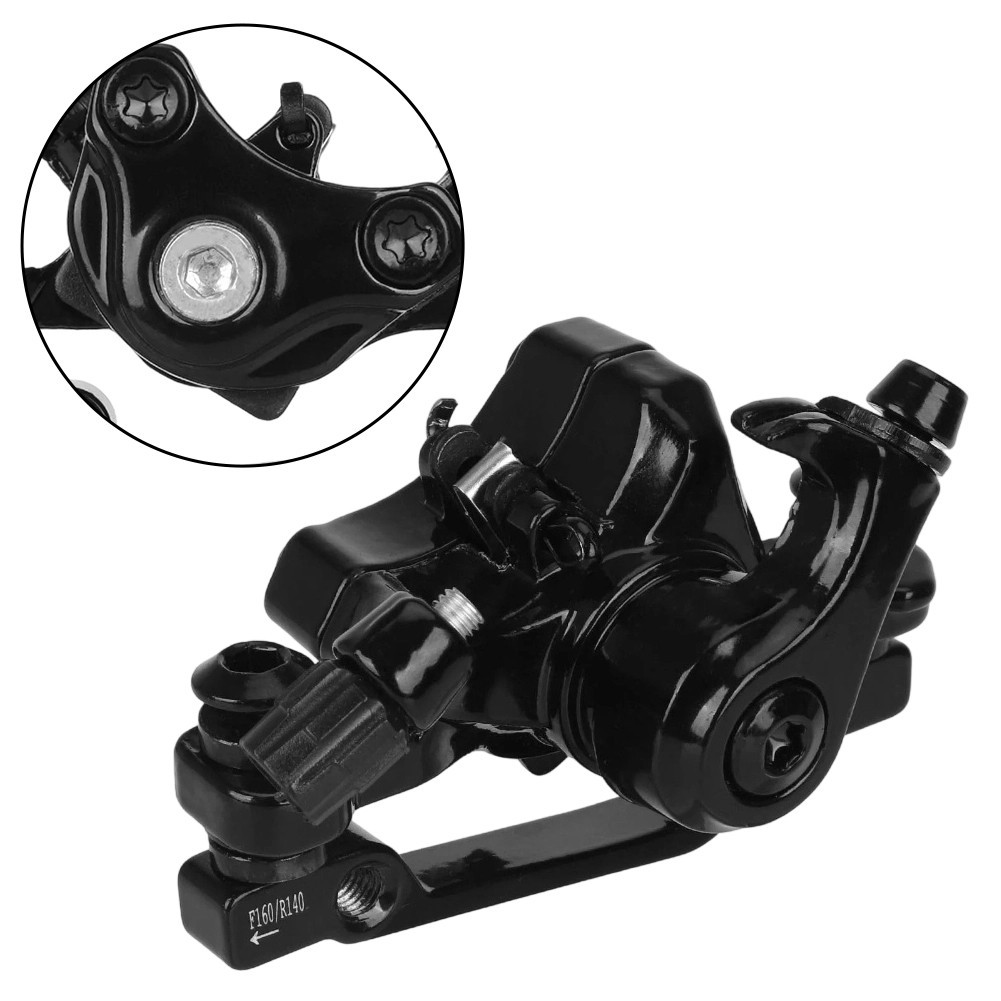 Front 160mm Disc Brake Caliper Aluminum Alloy Cable Compatible with pull for Bik