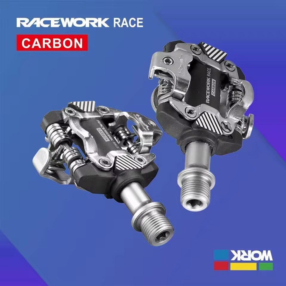 RACEWORK MTB Pedal Self-Locking SPD Pedals Mountain Bike Cleats Bearing Footrest