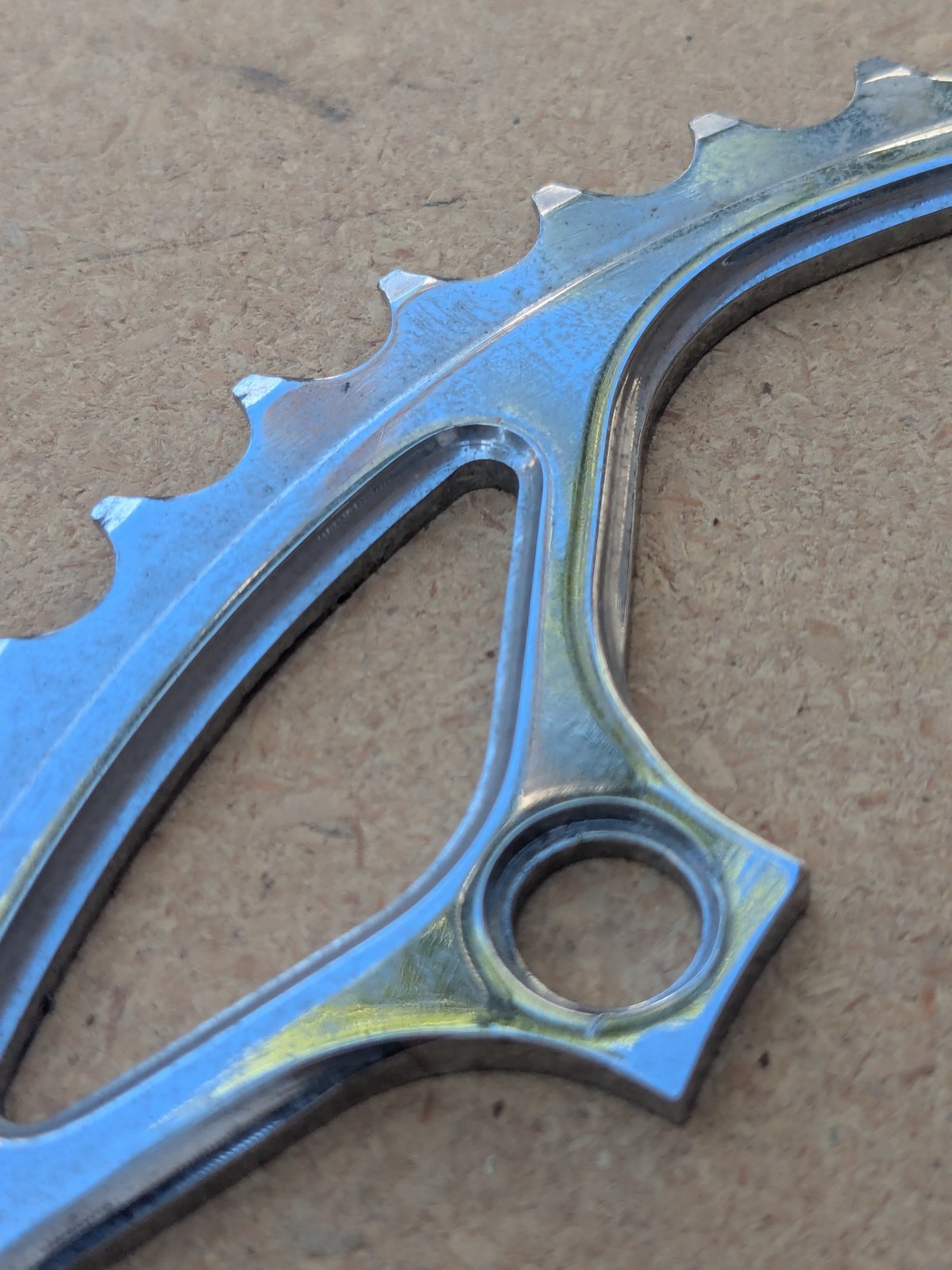 52 tooth x 130 bcd Road Bike Chainring Bicycle Silver Gloss Nice BIN