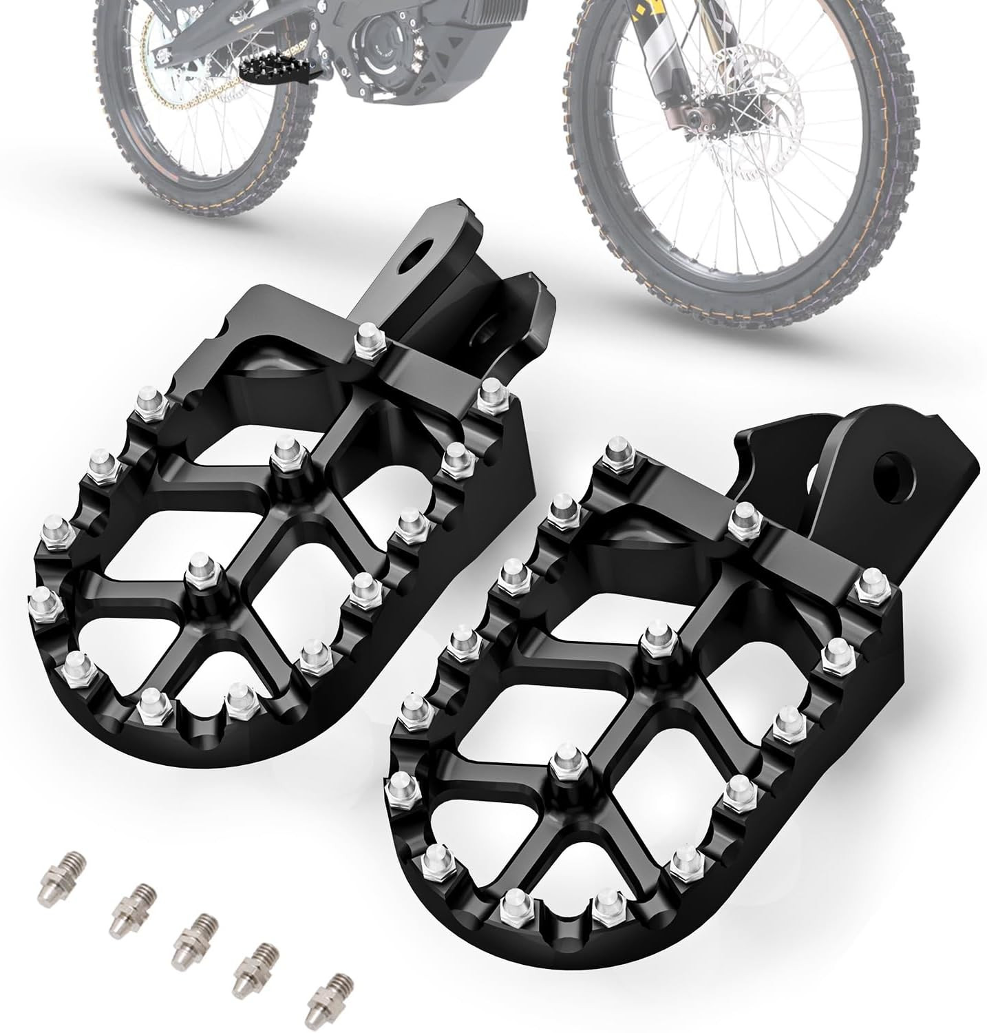 Electric Dirt Bike Wider Foot Pegs Footpegs Surron Sur Ron LBX Eride Pro SS 2.0