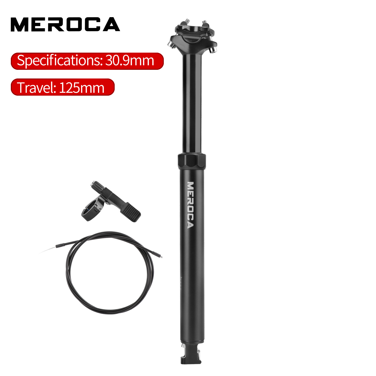 MEROCA Dropper Seat Post Mountain Bike Seatpost 27.2/30.9/31.6mm 125mm Travel