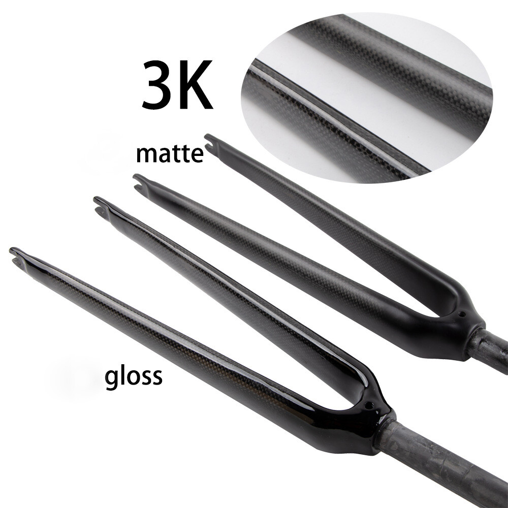 700C bicycle 1 Inch 25.4 mm Road Bike Carbon fiber 1″ Steerer Tube Rigid Fork