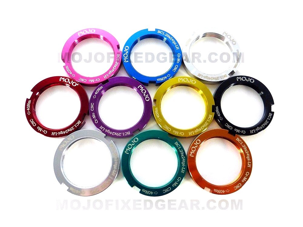 MOJO Fixed Gear Lockring – CNC ANODIZED Cro-Mo TRACK LOCK RING BLOCK – GREEN