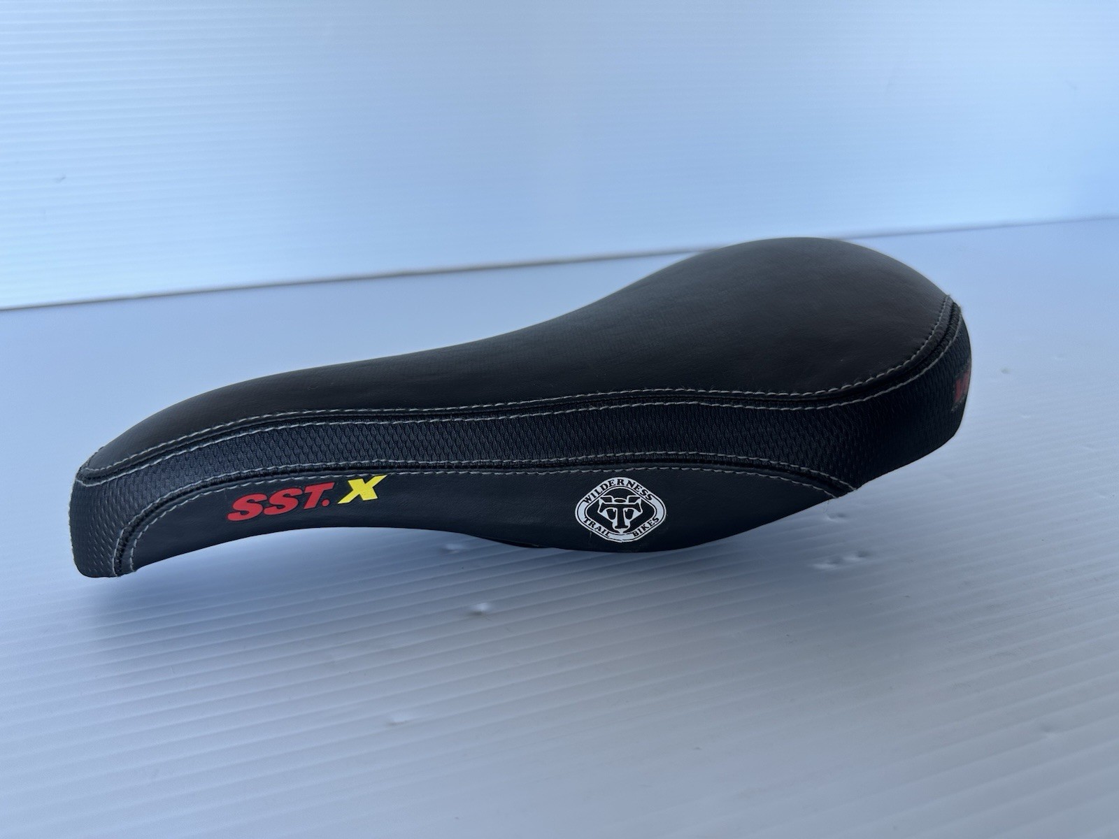 Vintage WTB SST.X Mountain Bike Saddle Black Chromoly Rails MTB Take Off