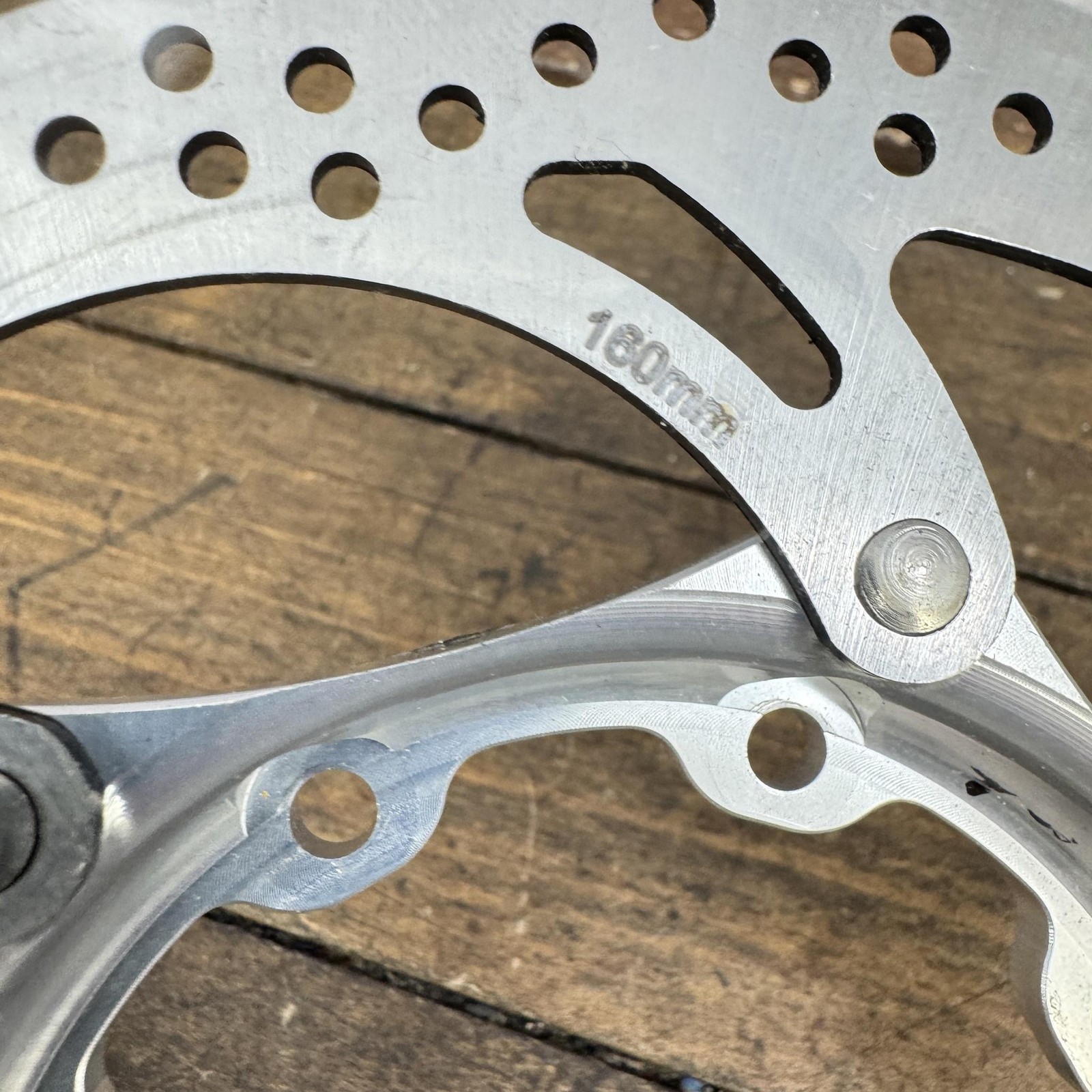 CycleOps Disc 2.4 Brake Rotors Pair Set 2 160mm 6 Bolt Silver Black Bike Used