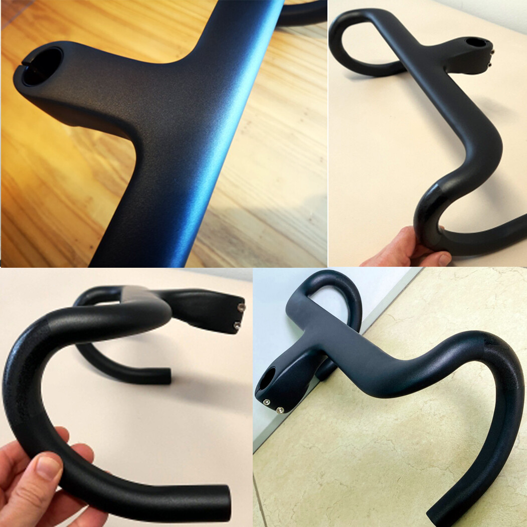 Road Bicycle Integrated Handlebar Stem OD2 31.8/28.6 Carbon Drop Bar 400 420 440