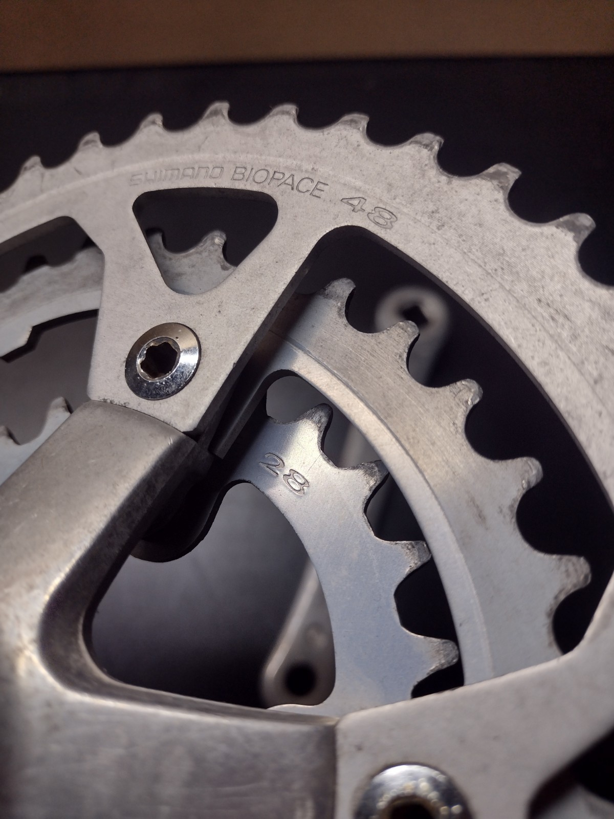 Shimano FC-B124 Biopace Triple Mountain Bike 175 Cranks Crankset Silver 110BCD