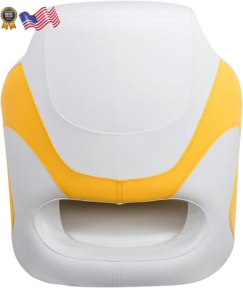 MSC Captain Boat Seat (White/Yellow) FREE SHIPPING USA ONLY