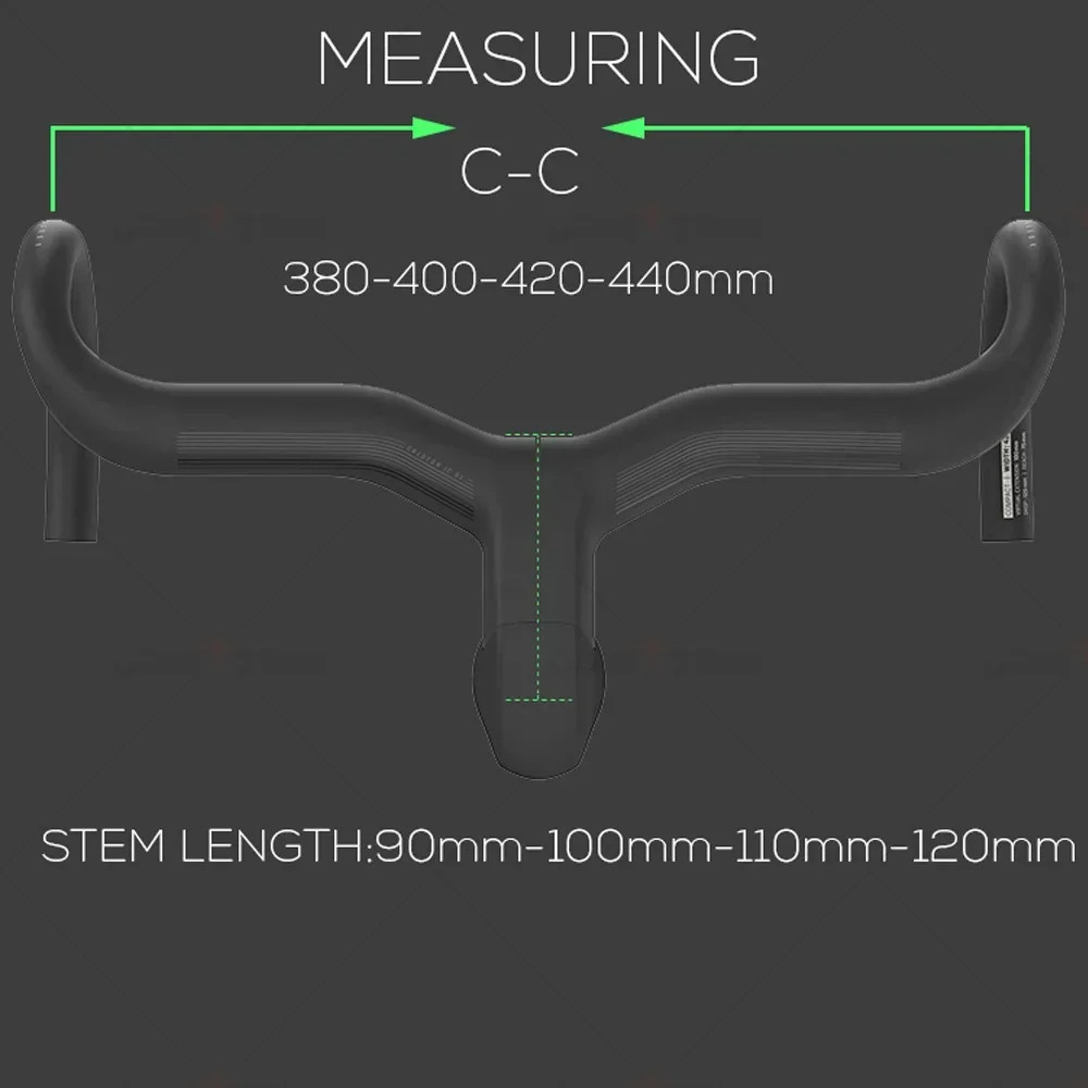 SYNCROS Carbon Road Bicycle Handlebar Integrated Cables 380/400/420/440mm Size