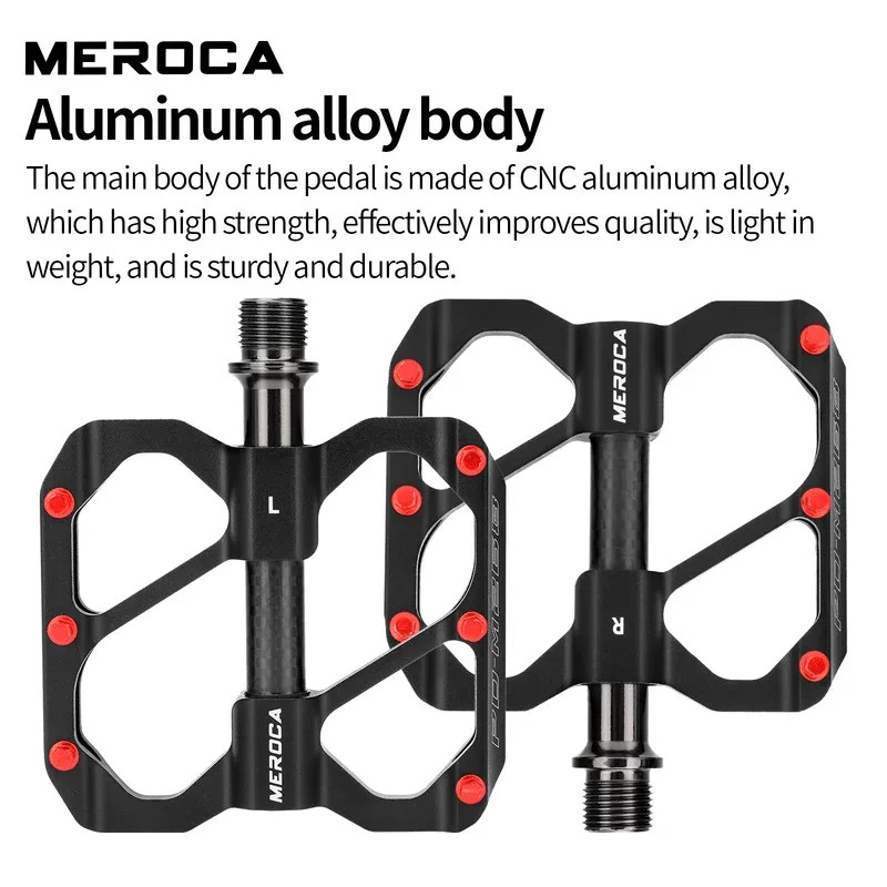 Ultralight MTB Road Bicycle Pedal 3pcs Sealed Bearing Dustproof Anti-slip Pedal