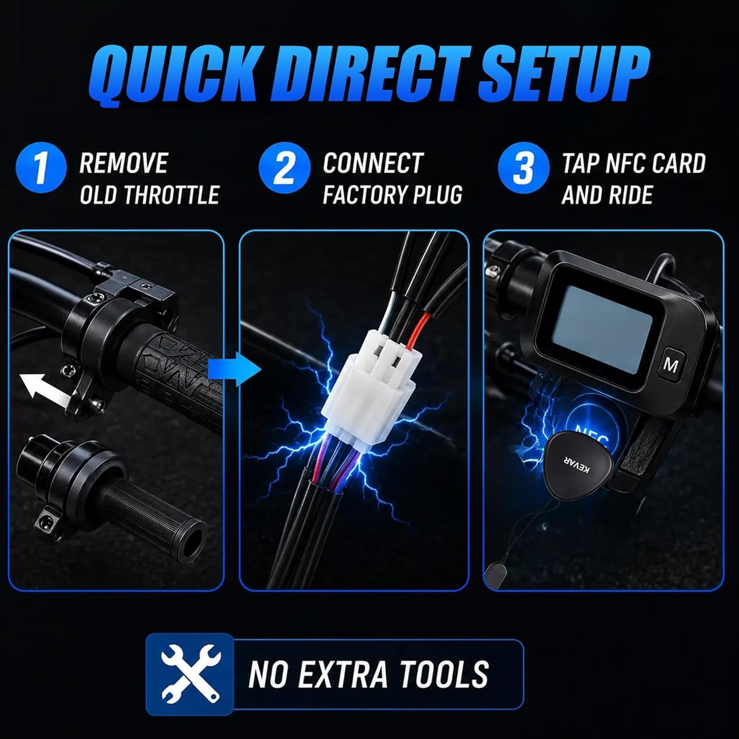 Throttle + NFC Card + M Button Compatible Fit for Tutti Soleil 01 Soleil01