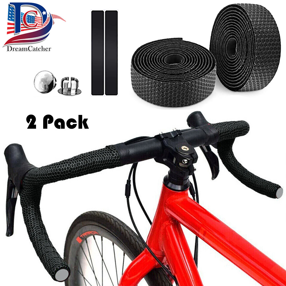 2 Pack Cycling Road Bike Handlebar Tapes Non-Slip Wrap Grip Tape Bicycle Handle